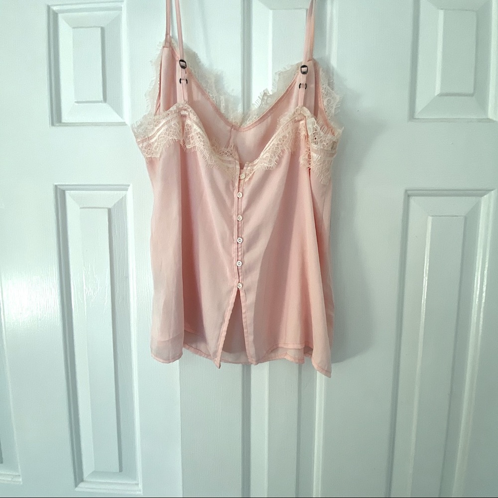 Hollister Pink Lace Cami Tank